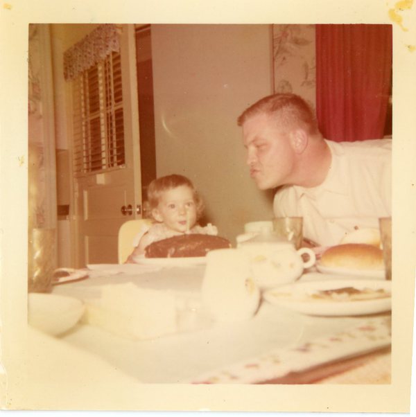 Lori's 1st birthday with Papa