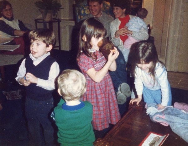 Oldest grandkids at family gathering