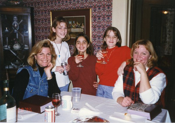 Drinking it up at Nana and Papa's