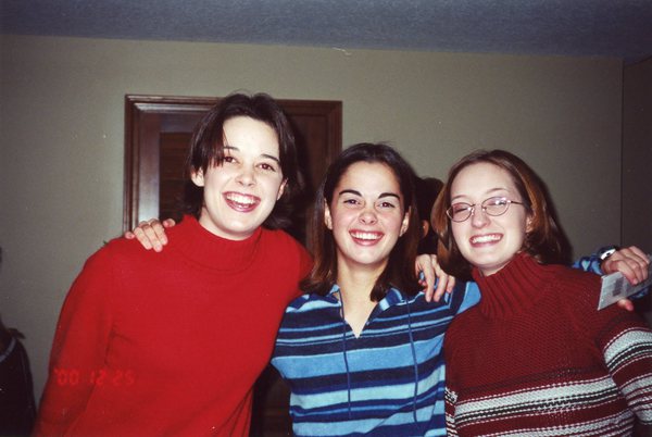 Christmas 2000 Andrea, Megan, and Cassie